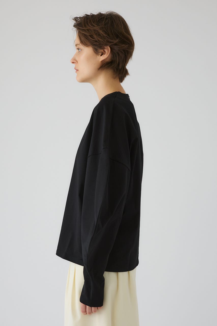 Curved line cotton tops BLK FREE