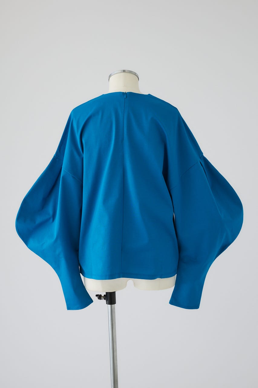 Curved line cotton tops BLU FREE