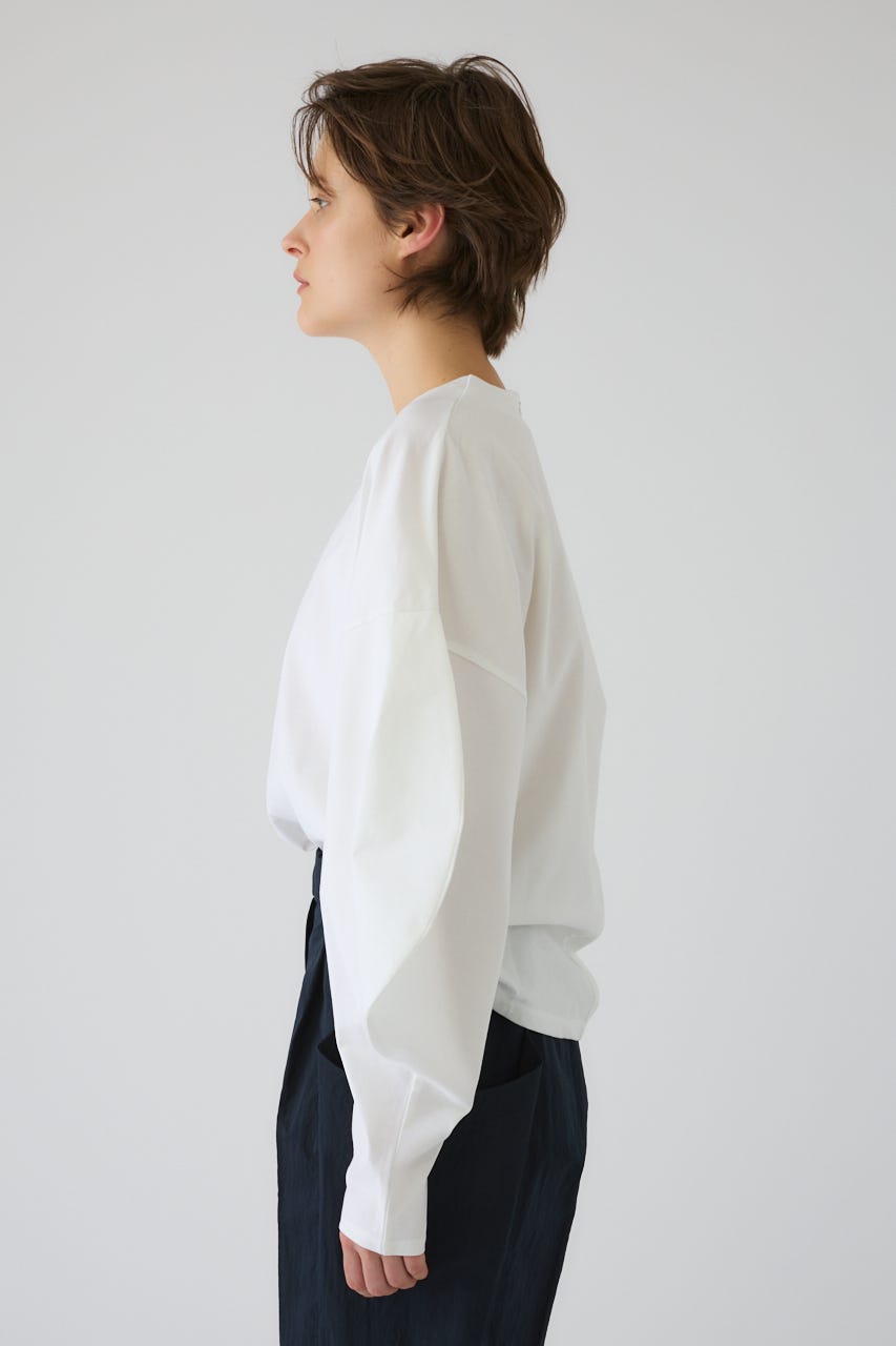 Curved line cotton tops WHT FREE