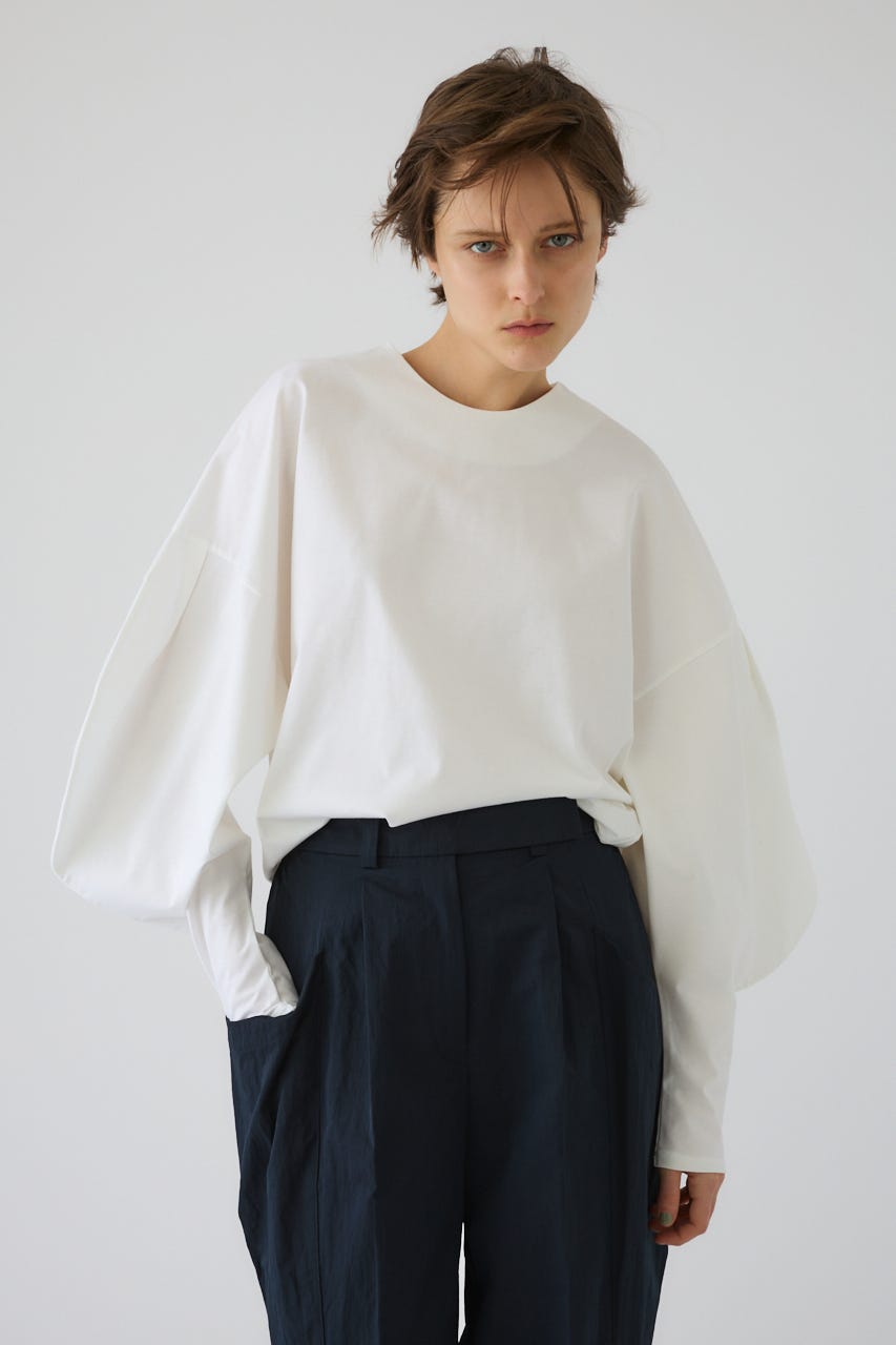 Curved line cotton tops WHT FREE