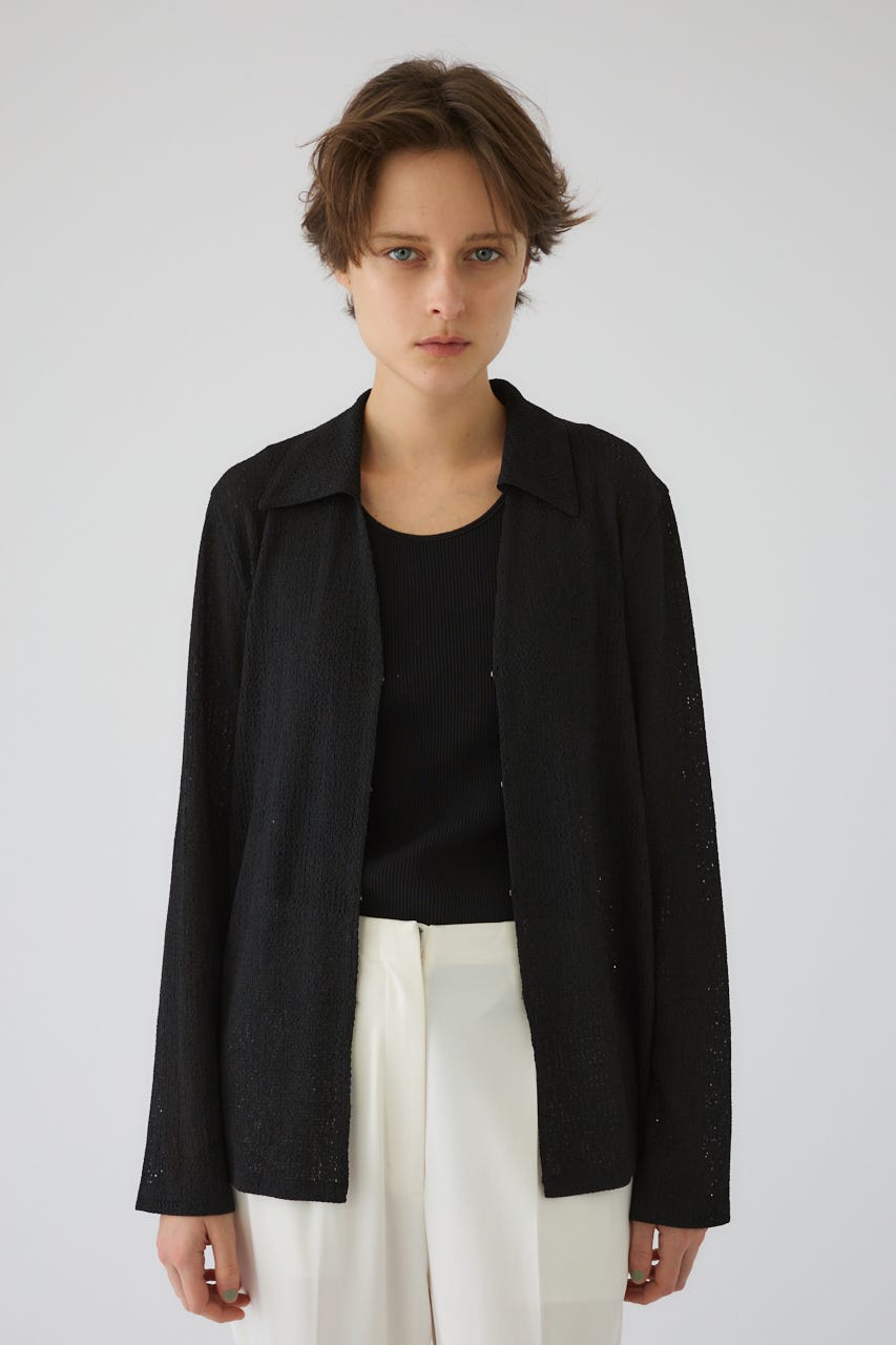 Sheer lace hook tops BLK FREE