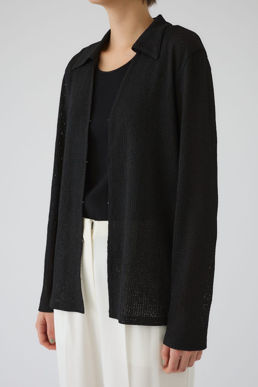 Sheer lace hook tops BLK FREE