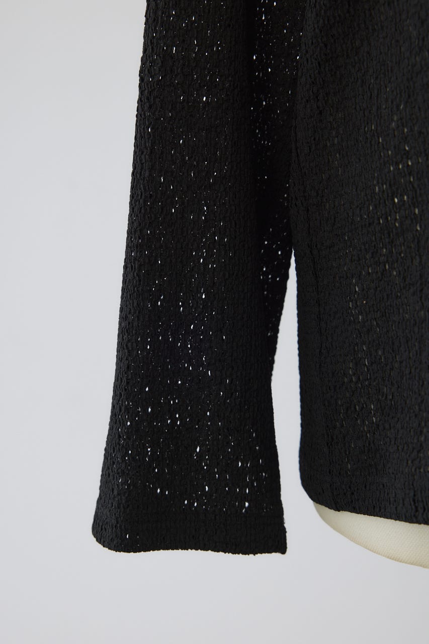 2/18- order start Sheer lace hook tops BLK FREE