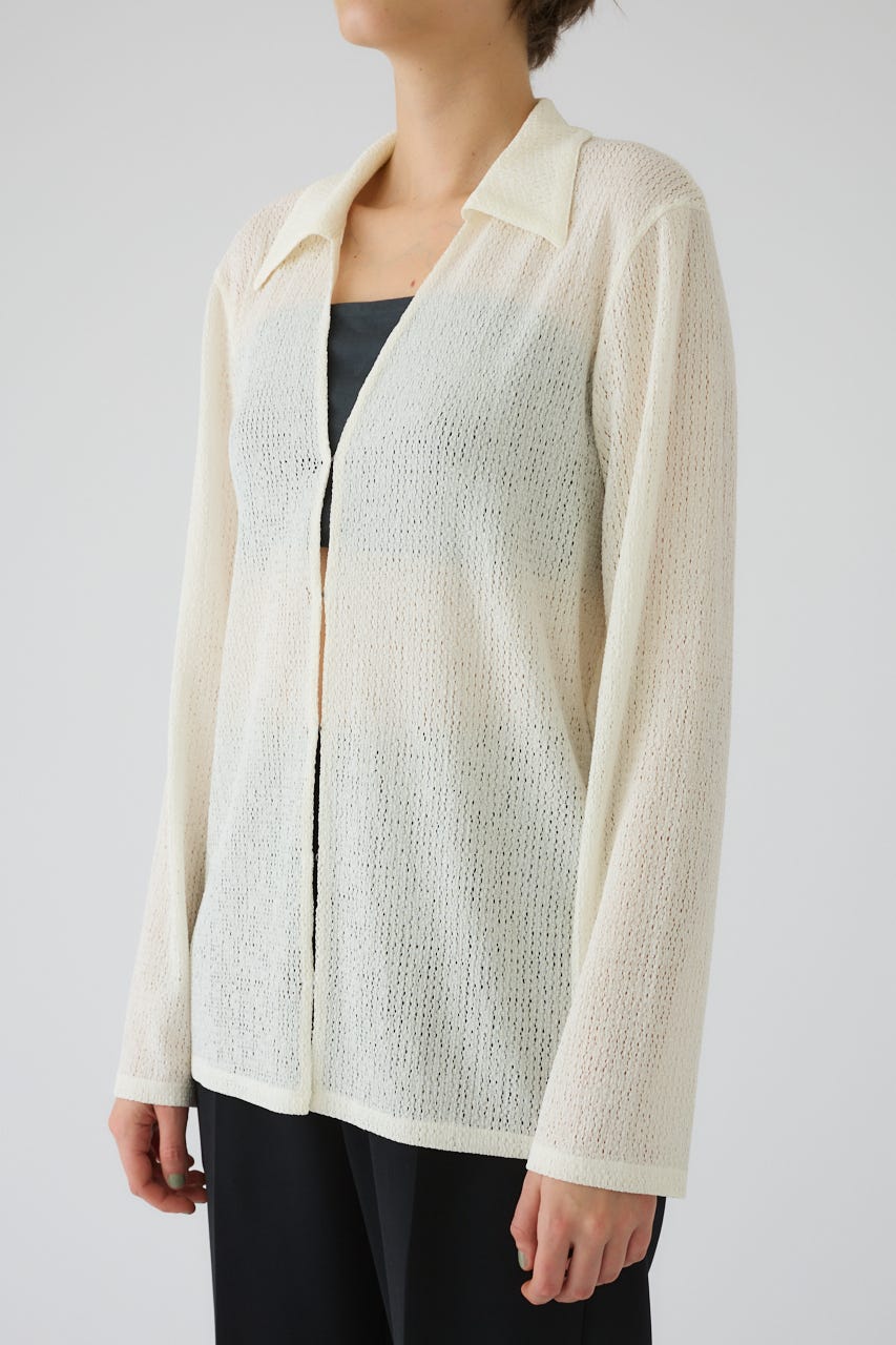 Sheer lace hook tops WHT FREE