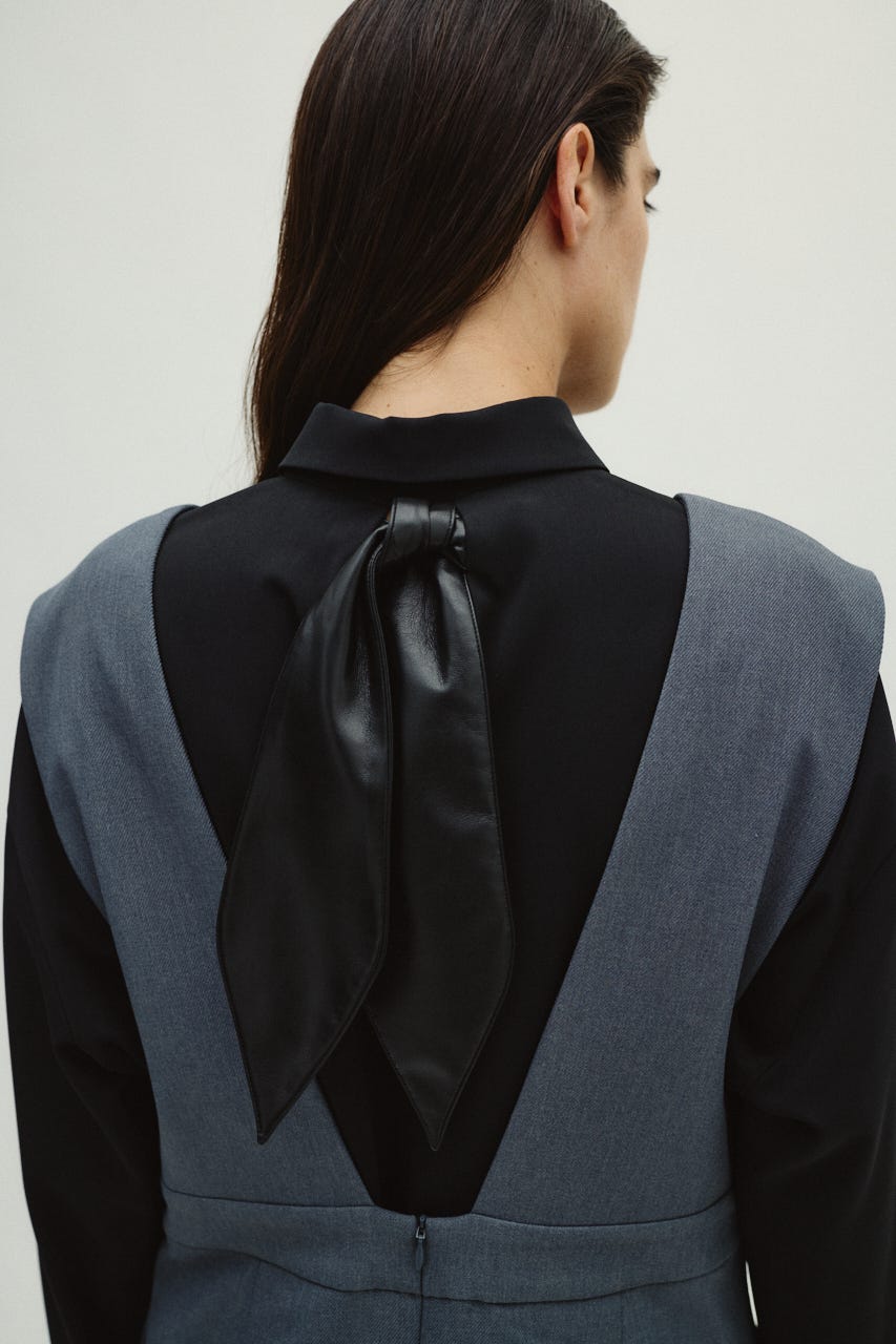 2/4- order start Synthetic leather tie SH BLK FREE