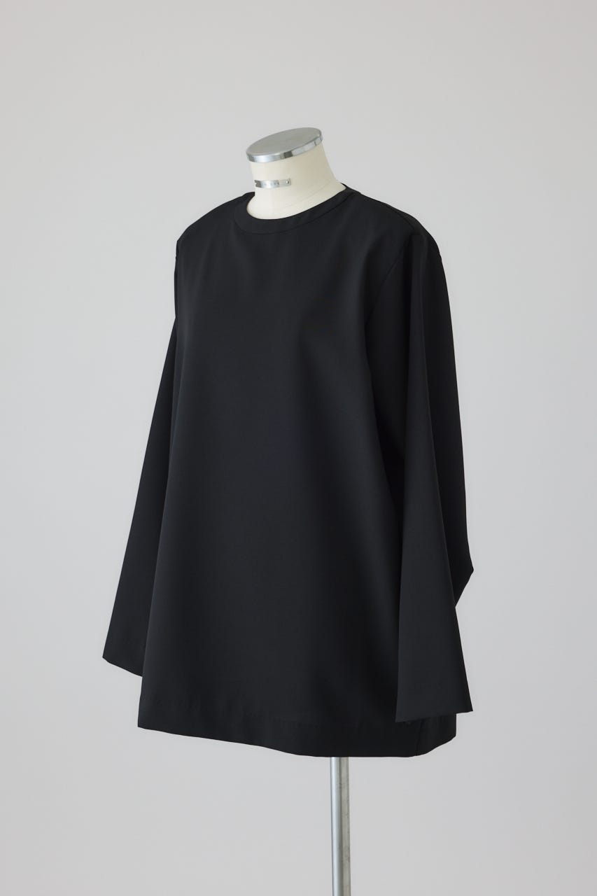 2/18- order start Oversize woven L/S T-SH BLK FREE