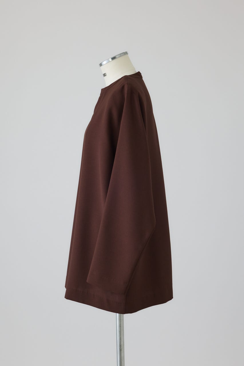 2/18- order start Oversize woven L/S T-SH BRN FREE