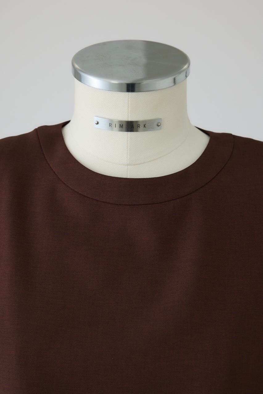 2/18- order start Oversize woven L/S T-SH BRN FREE