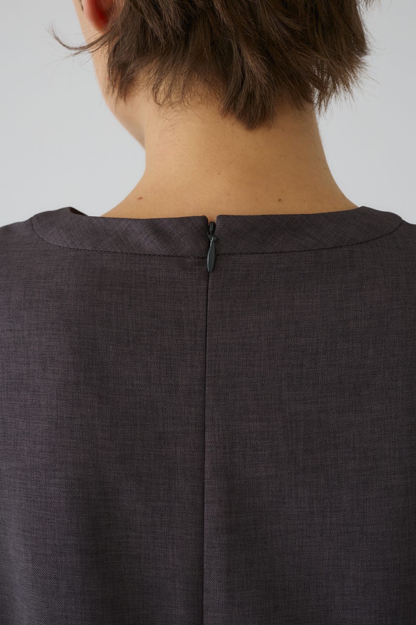 Oversize woven L/S T-SH C.GRY FREE