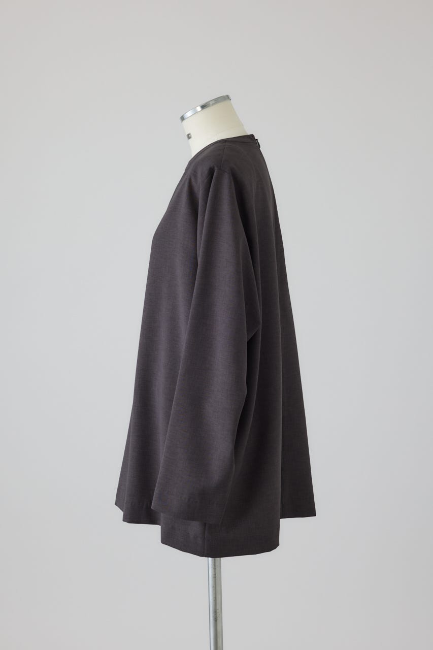 2/18- order start Oversize woven L/S T-SH C.GRY FREE