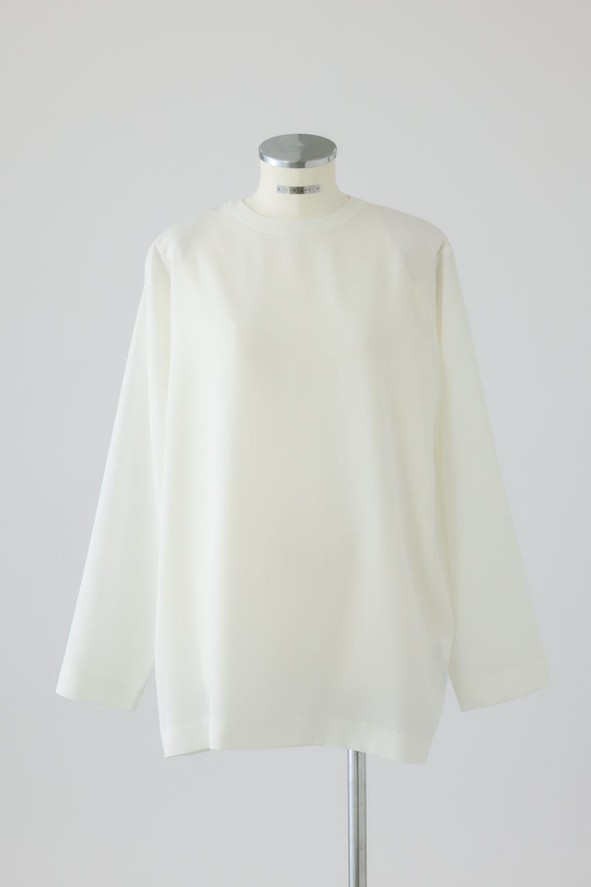 2/18- order start Oversize woven L/S T-SH WHT FREE