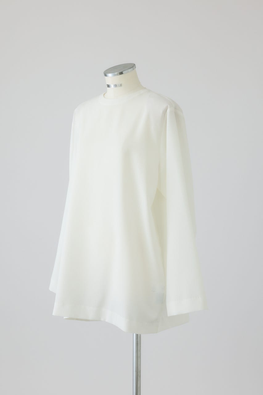 2/18- order start Oversize woven L/S T-SH WHT FREE