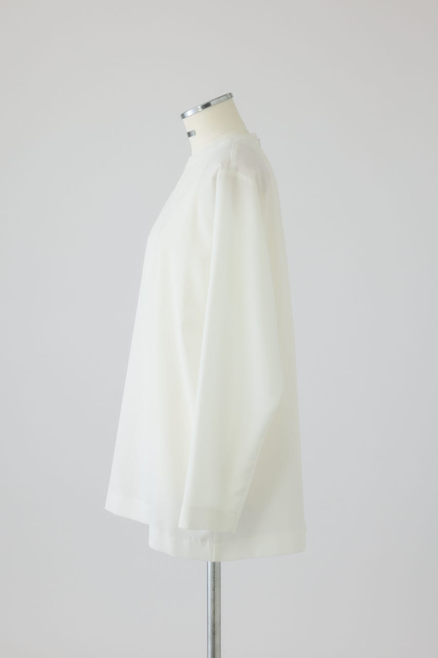 2/18- order start Oversize woven L/S T-SH WHT FREE