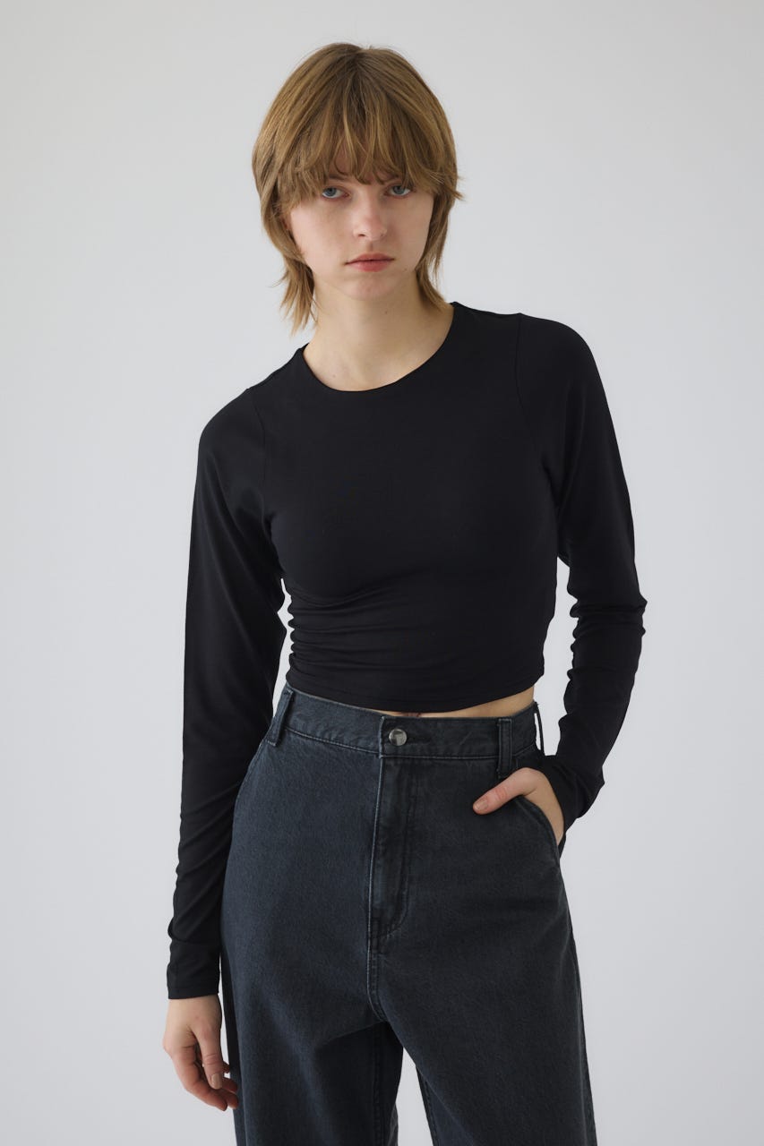 2/4- order start Cropped tight tops BLK FREE