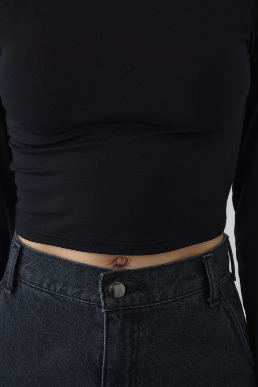 2/4- order start Cropped tight tops BLK FREE