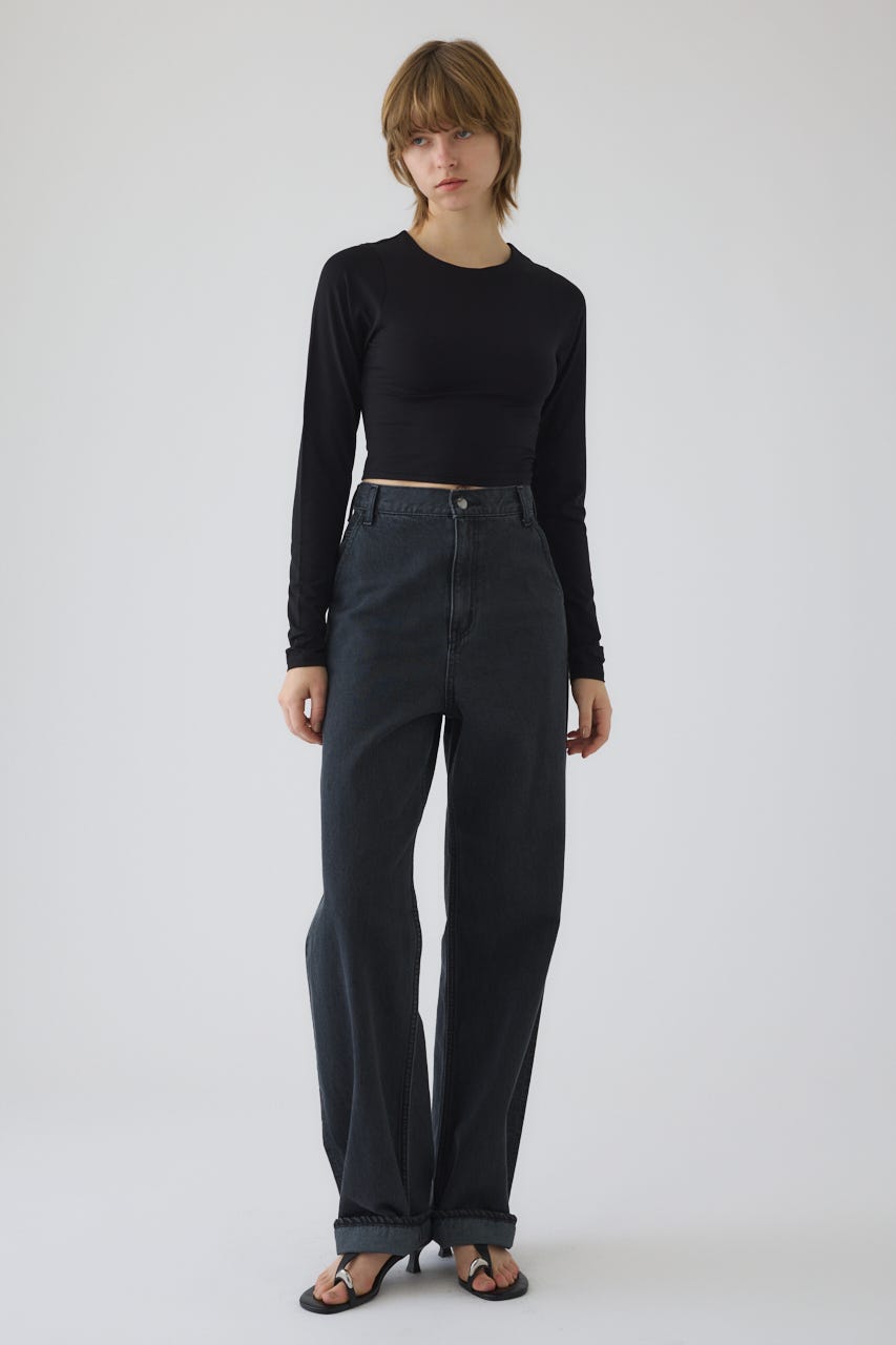 2/4- order start Cropped tight tops BLK FREE