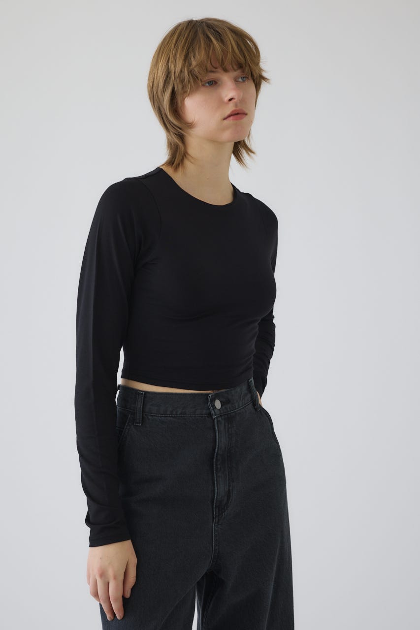 2/4- order start Cropped tight tops BLK FREE