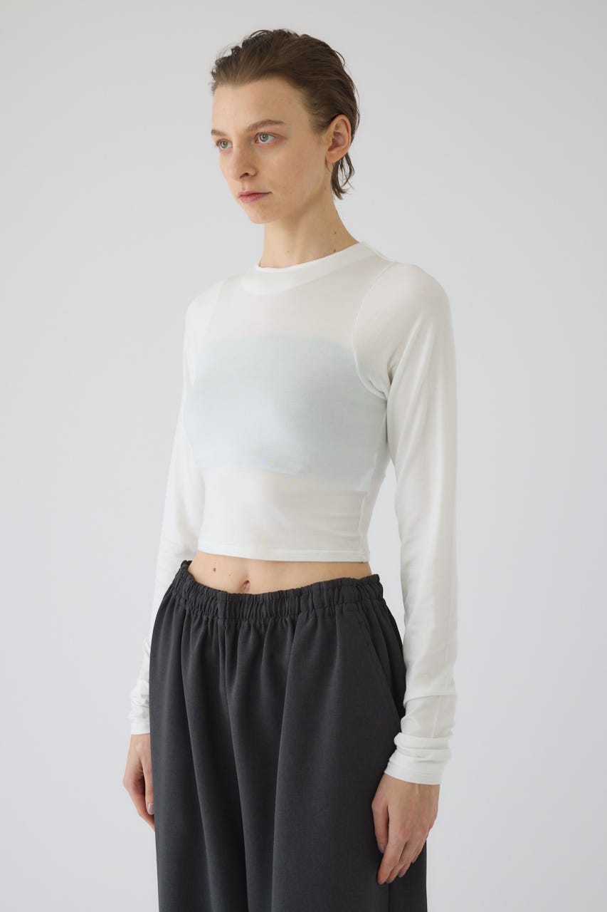 2/4- order start Cropped tight tops O/WHT FREE