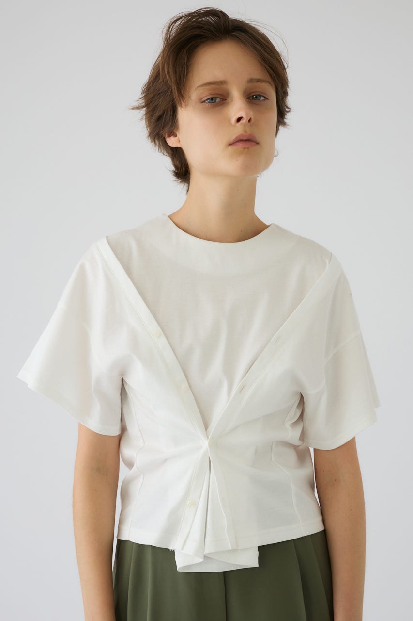 Refined 2way cut tops WHT FREE