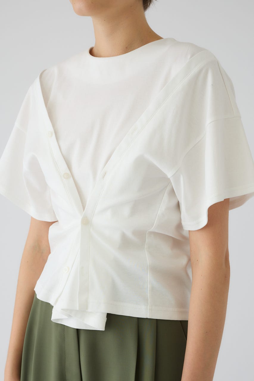 Refined 2way cut tops WHT FREE