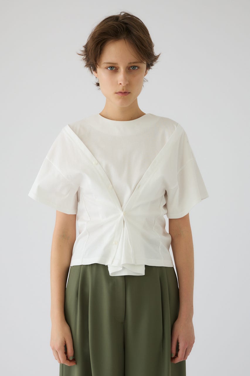 Refined 2way cut tops WHT FREE