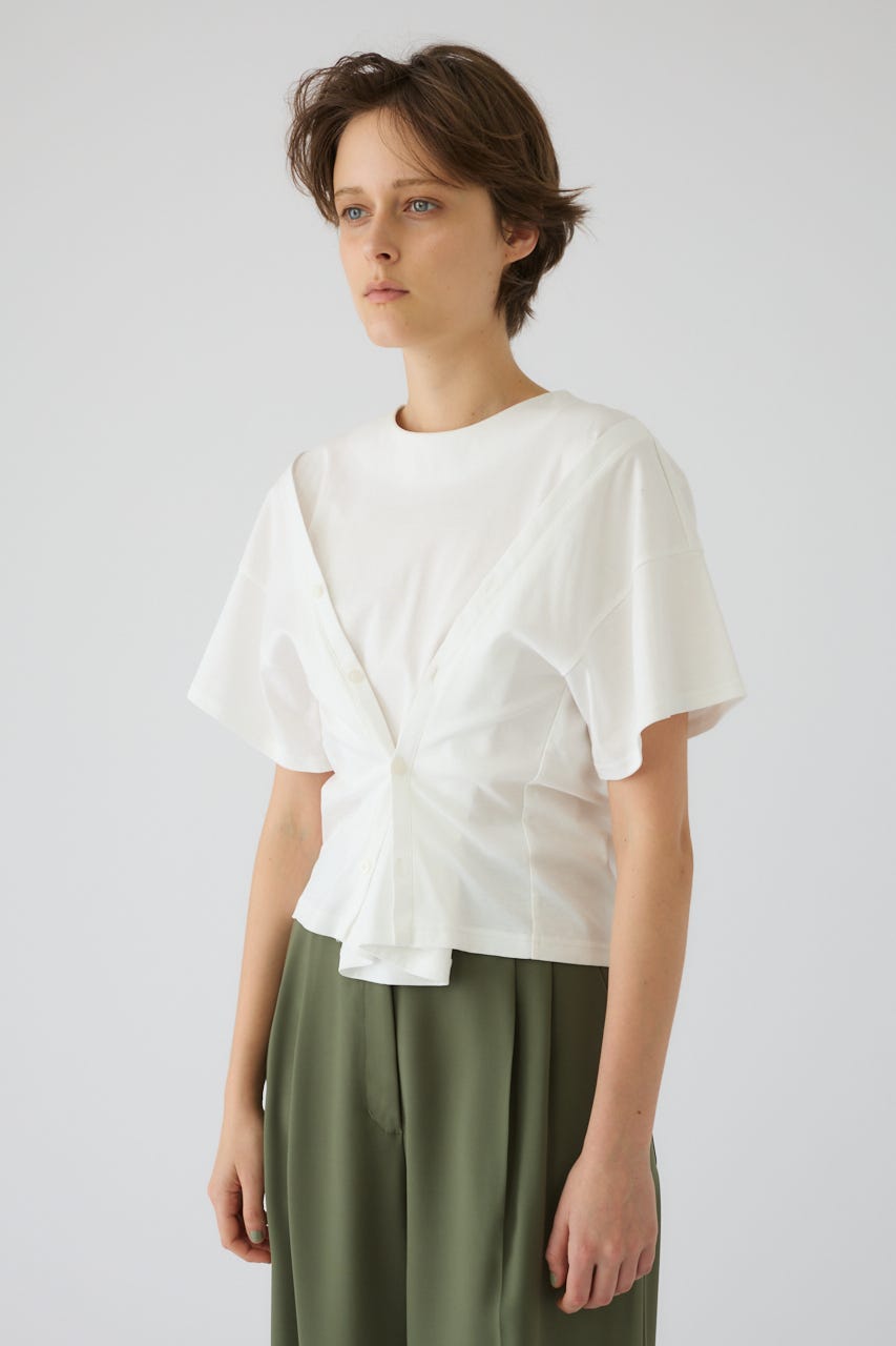 Refined 2way cut tops WHT FREE