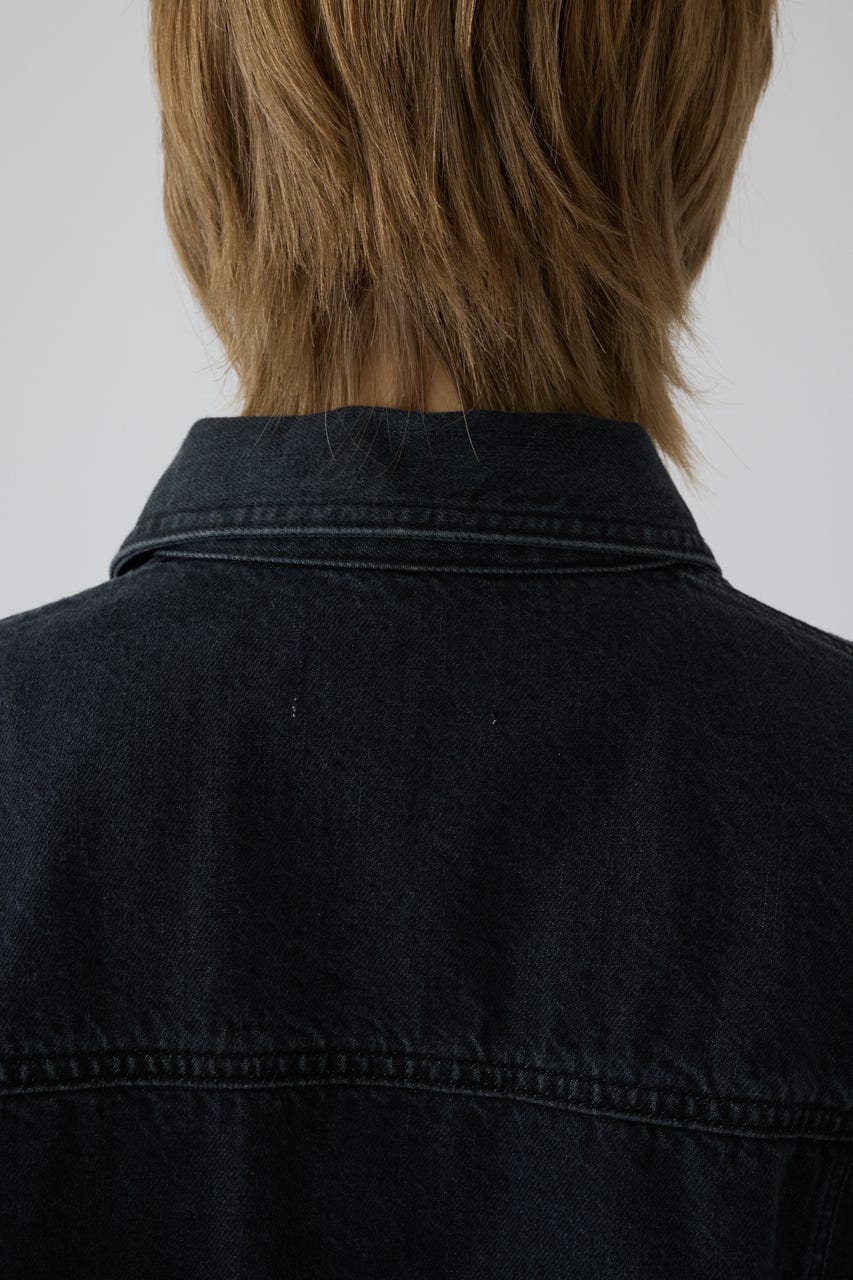 Big puff sleeve denim JK BLK 38