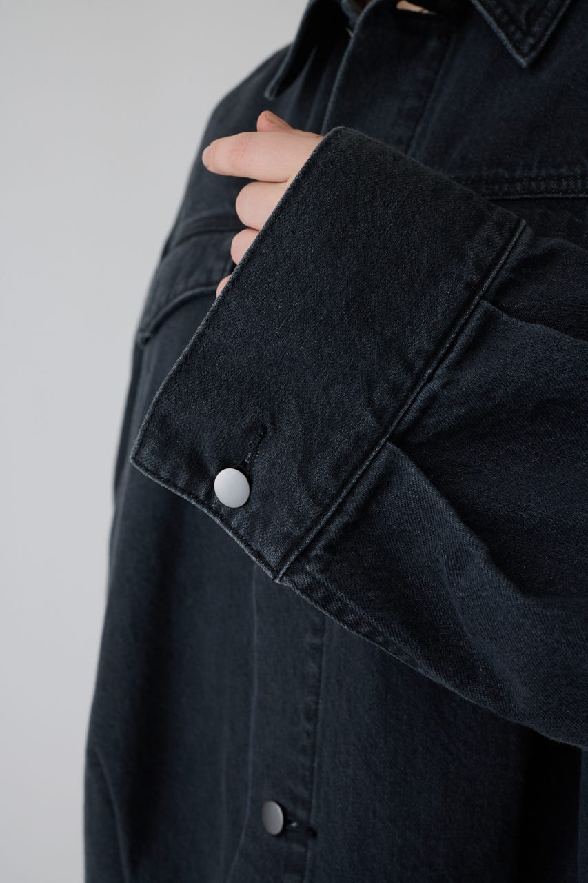 Big puff sleeve denim JK BLK 38
