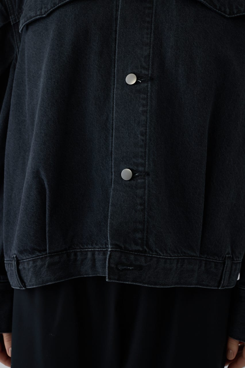 Big puff sleeve denim JK BLK 38