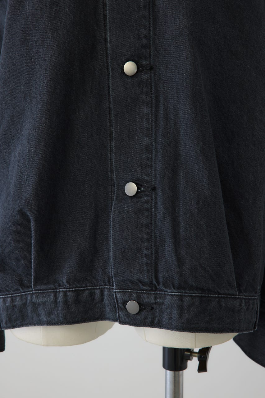 3/4 order start Big puff sleeve denim JK BLK 38