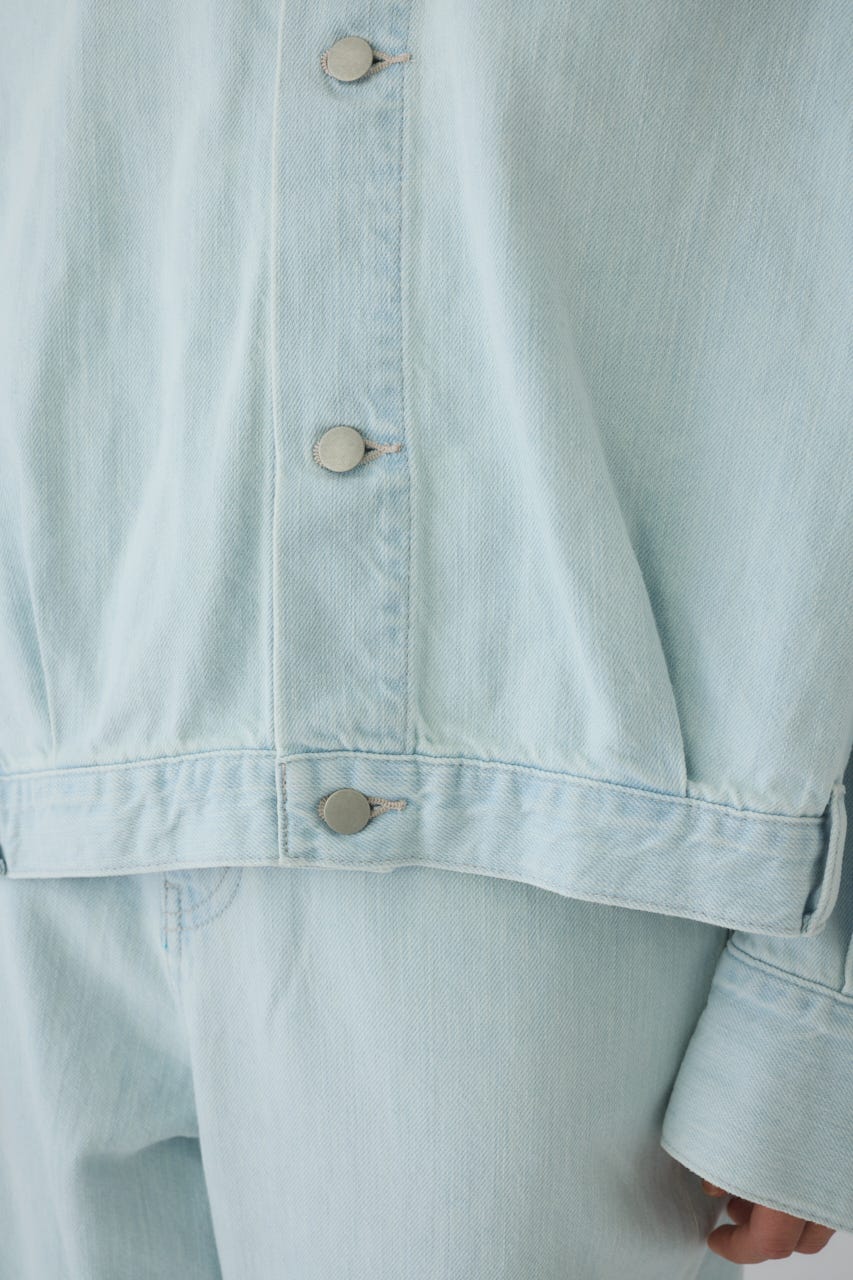 3/4 order start Big puff sleeve denim JK BLU 36