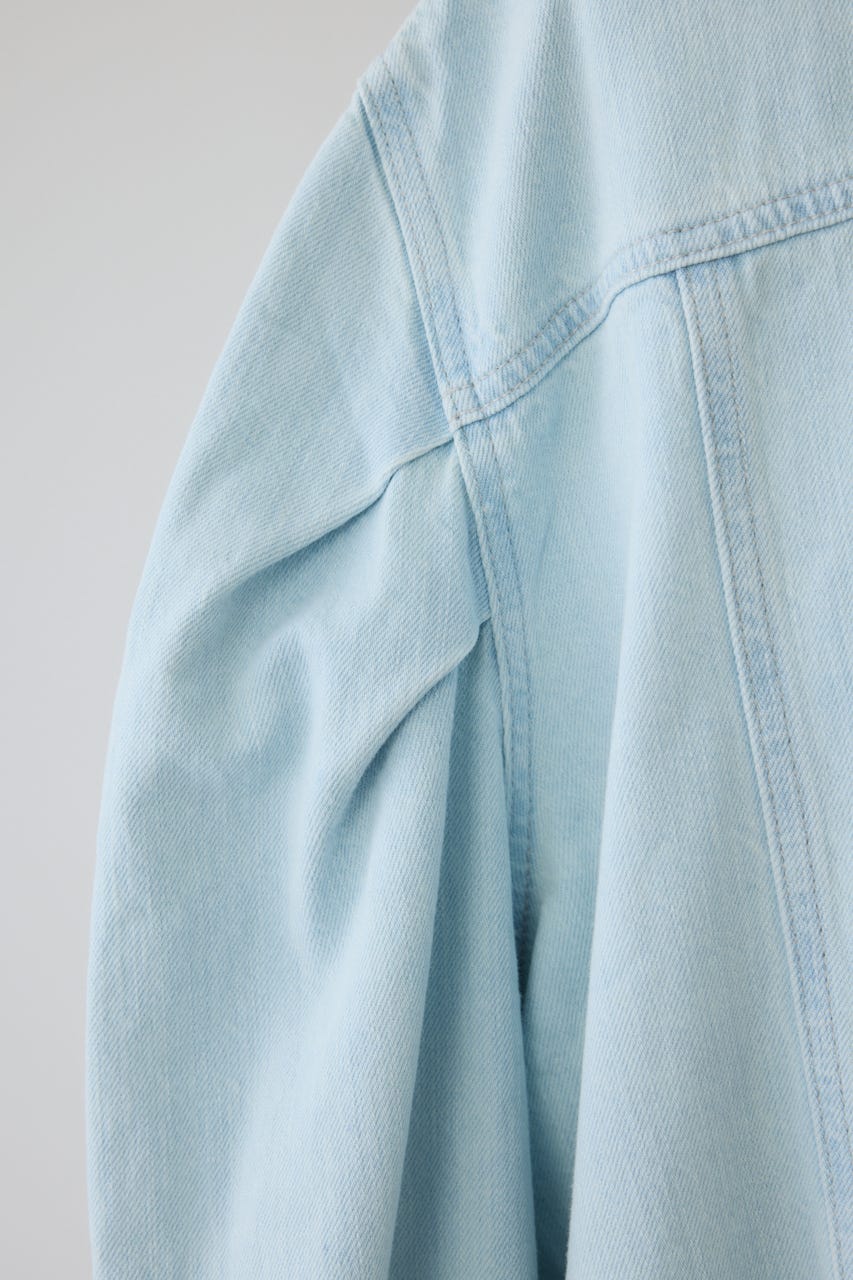 3/4 order start Big puff sleeve denim JK BLU 36