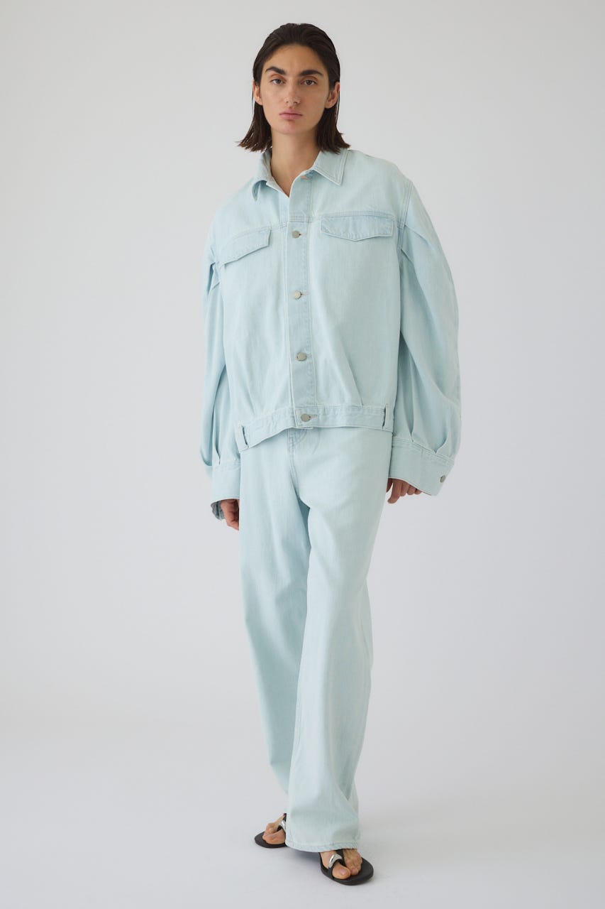 3/4 order start Big puff sleeve denim JK BLU 36