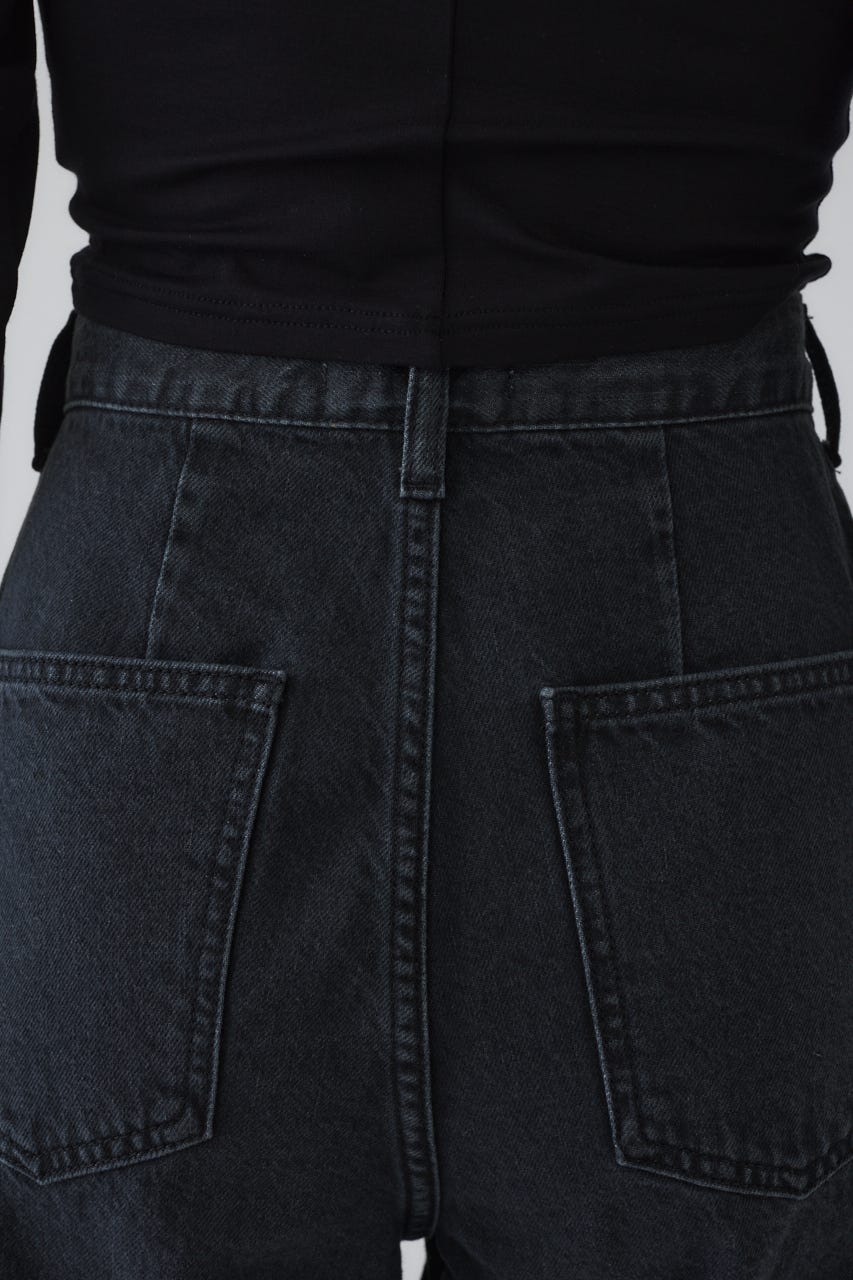 3/4 order start Stylish work denim PT BLK 38