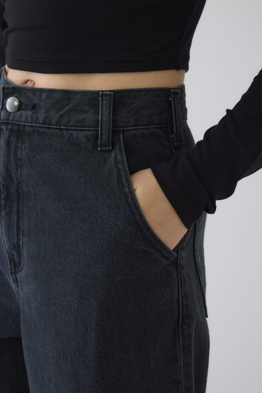 3/4 order start Stylish work denim PT BLK 38