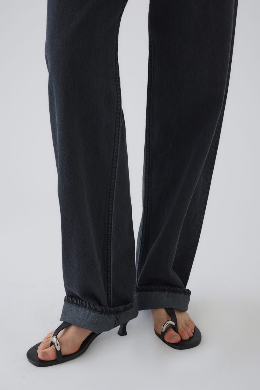 3/4 order start Stylish work denim PT BLK 38