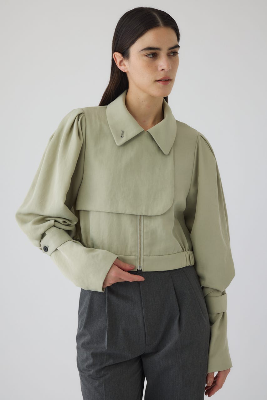 12/3- order start Zip-up puff JK L/GRN FREE