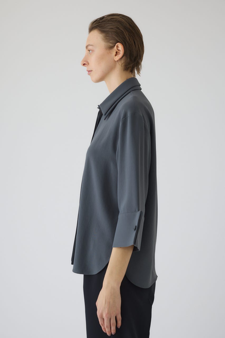2/4- order start W-collar classical blouse GRY FREE