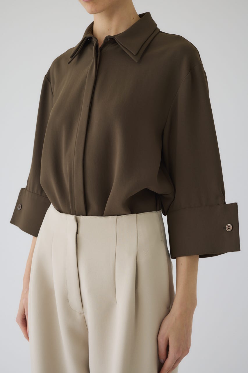 2/4- order start W-collar classical blouse KHA FREE