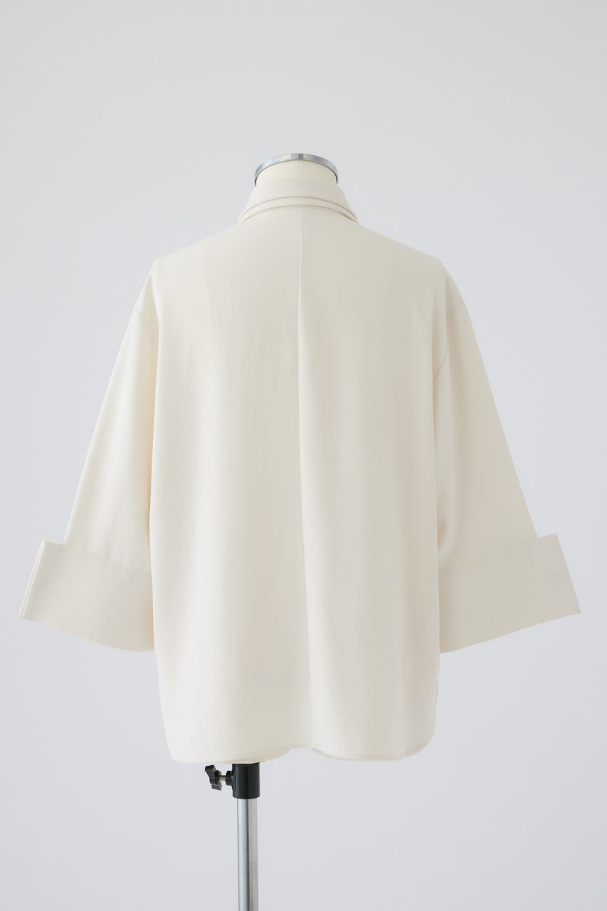 2/4- order start W-collar classical blouse O/WHT FREE