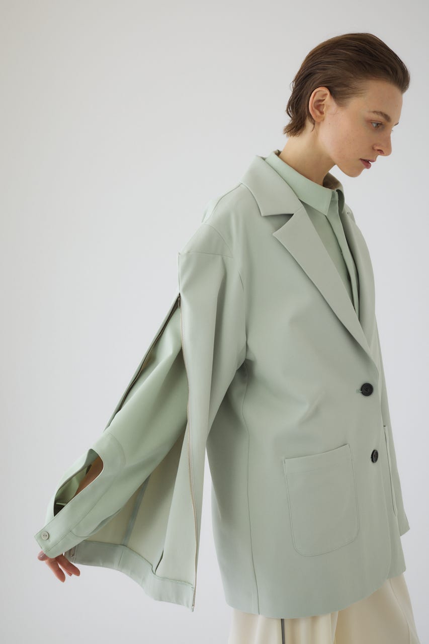 2/4- order start Open sleeve tailored JK L/GRN FREE