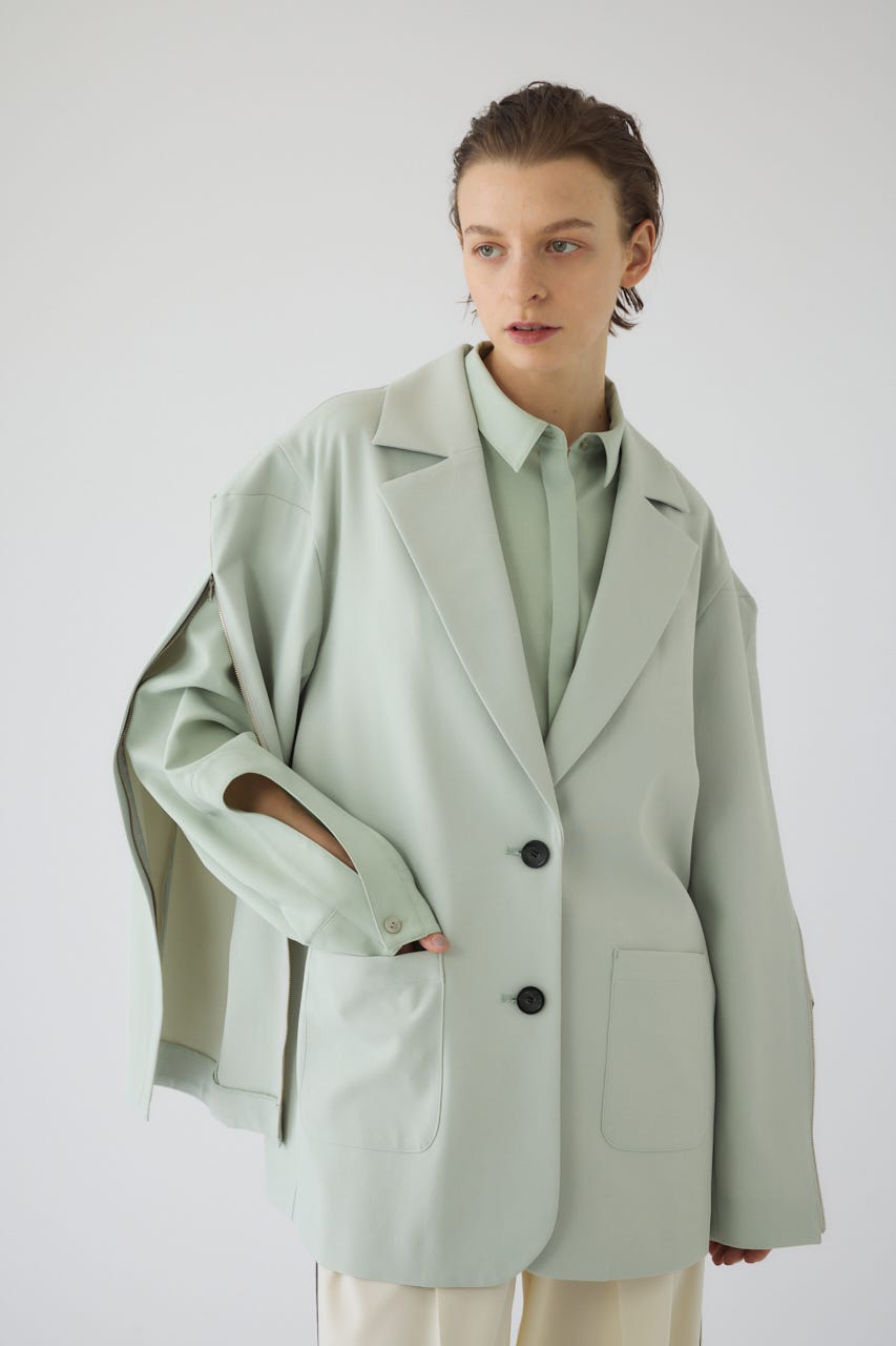 2/4- order start Open sleeve tailored JK L/GRN FREE