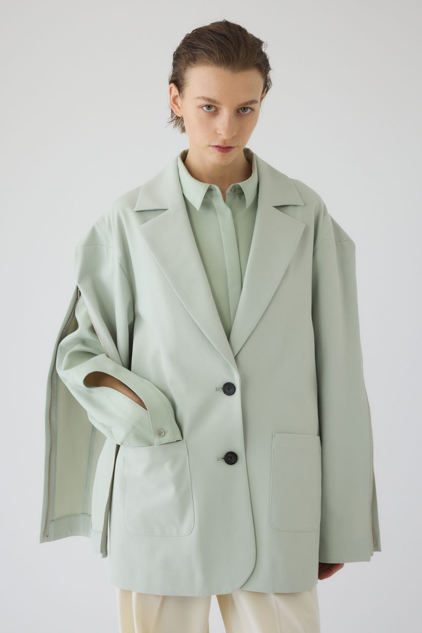 2/4- order start Open sleeve tailored JK L/GRN FREE