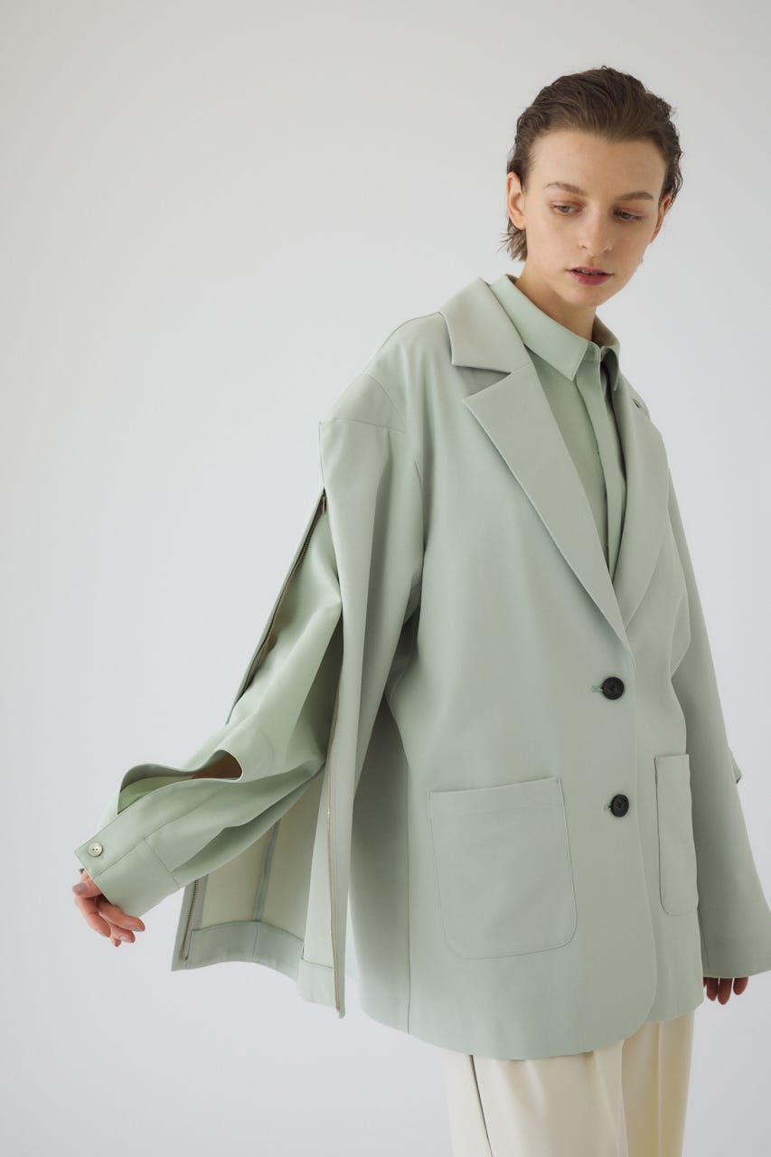 2/4- order start Open sleeve tailored JK L/GRN FREE