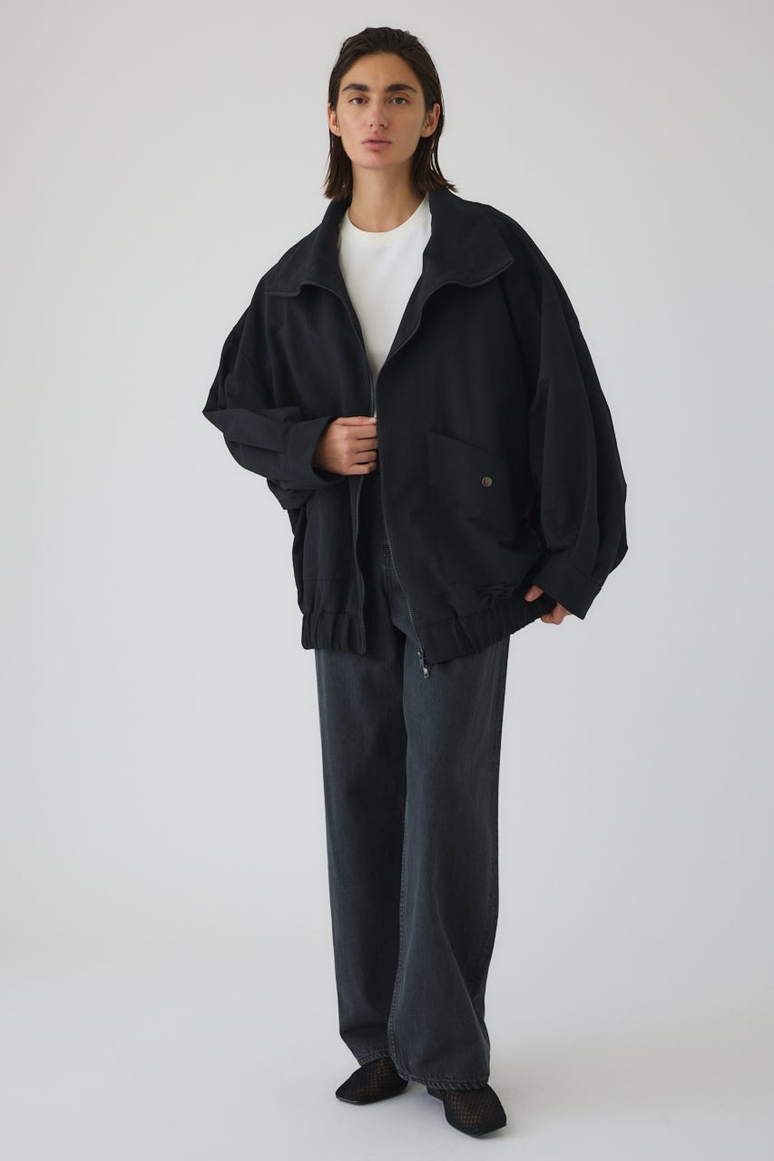 3/4 order start W-zip stand collar JK BLK FREE