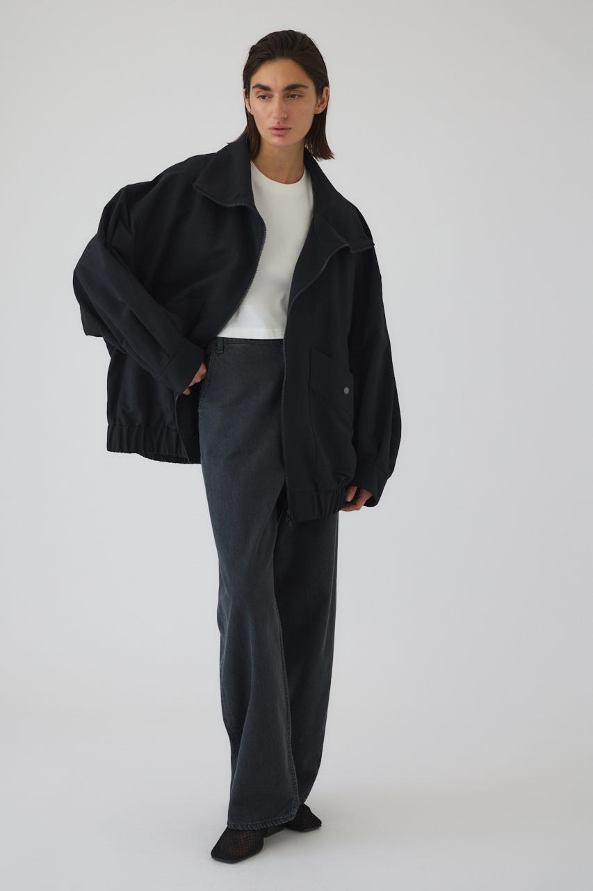 3/4 order start W-zip stand collar JK BLK FREE