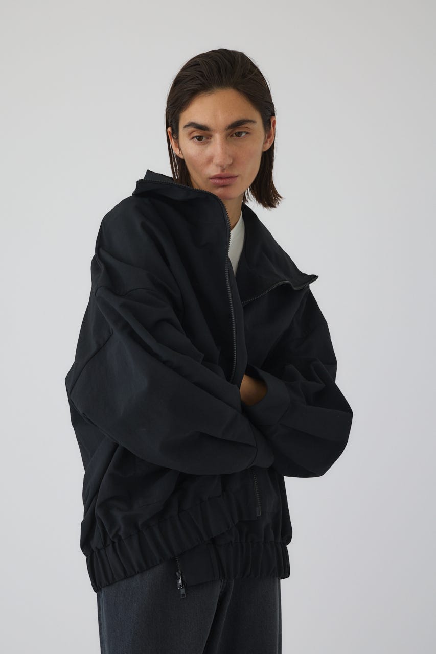 3/4 order start W-zip stand collar JK BLK FREE