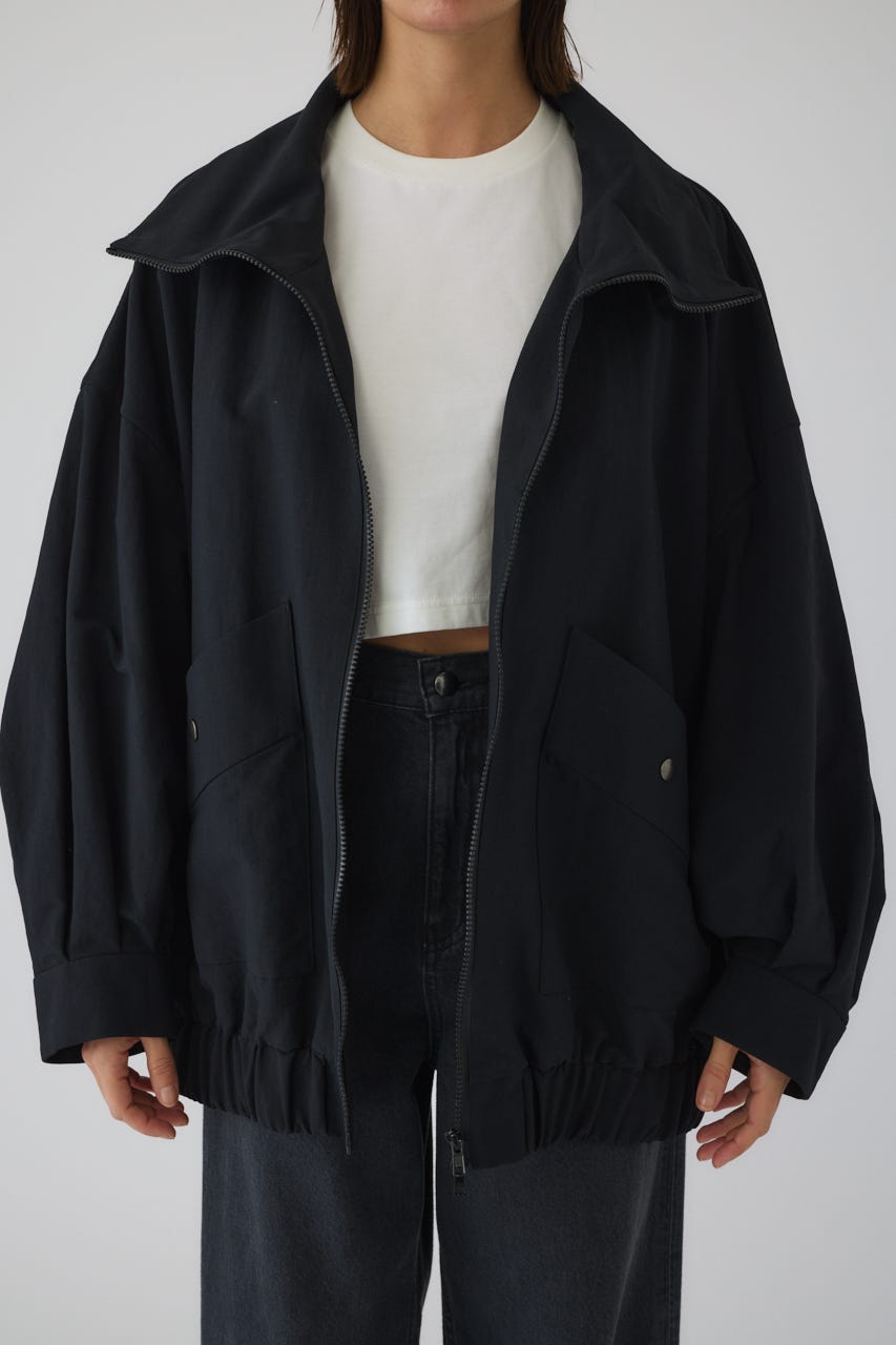 3/4 order start W-zip stand collar JK BLK FREE