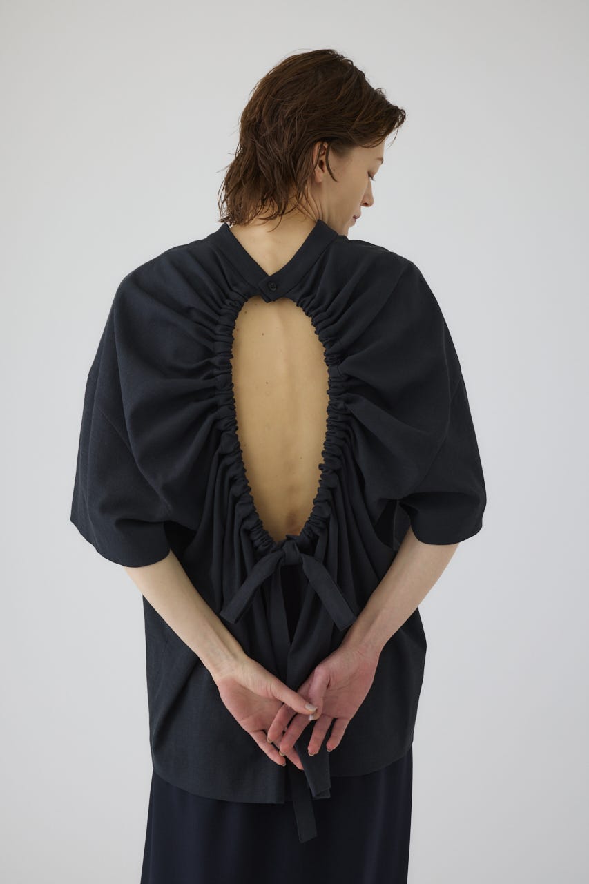 Back conscious vacation tops BLK FREE