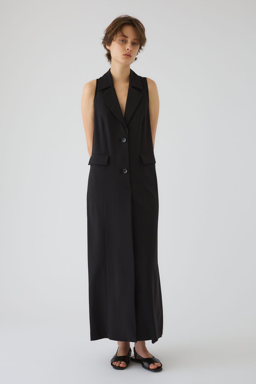 5/1- order start Halter neck tailored dress BLK 36